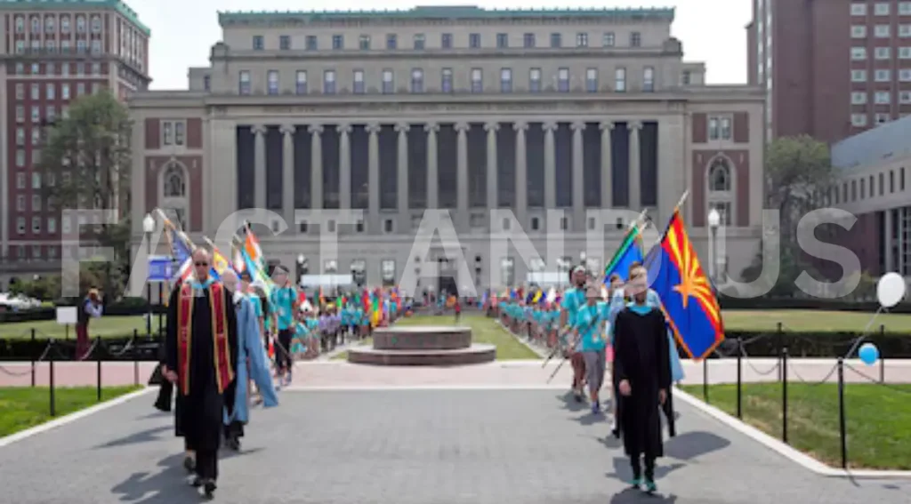 Columbia's president resigns after months of turmoil, including protests over the Israel-Hamas war