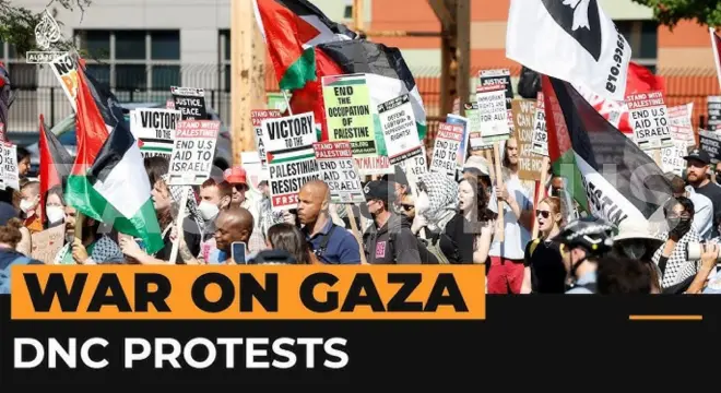 The Gaza Protests at the DNC: A 50-Second Snapshot