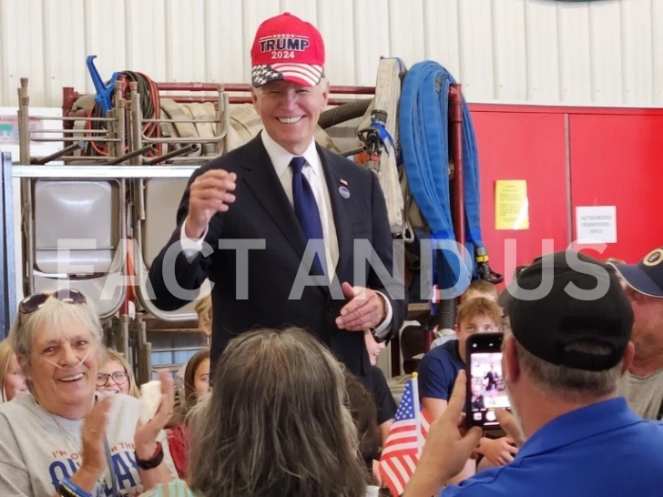 Biden Wears Trump Hat