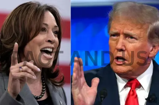 Trump and Harris