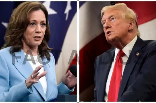 Trump and Harris